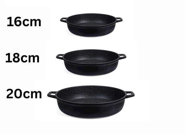 Hakal "Egg To Go" Pannenset - 3-delige Set (16, 18 & 20 cm) - Keramische Antiaanbaklaag - Inductie & Ovenbestendig