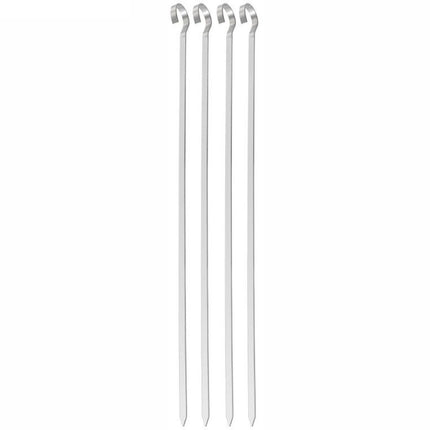 Kinghoff KH-1914 BBQ Spiezen Set van 4 – RVS Grillspiezen 35,8 cm – Geschikt voor Shaslick, Kebab en Kip - BBQ Accessoirres - Barbecue Giftset