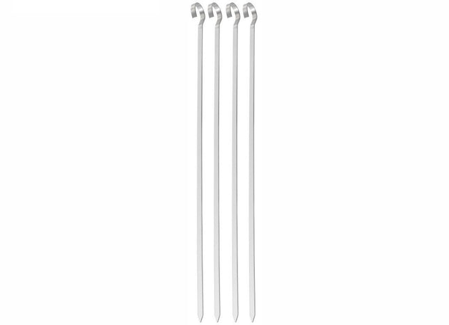 Kinghoff KH-1914 BBQ Spiezen Set van 4 – RVS Grillspiezen 35,8 cm – Geschikt voor Shaslick, Kebab en Kip - BBQ Accessoirres - Barbecue Giftset