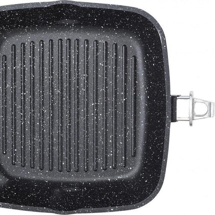 Kinghoff 1511 grillpan - 28x28 cm - marble coating - inductie