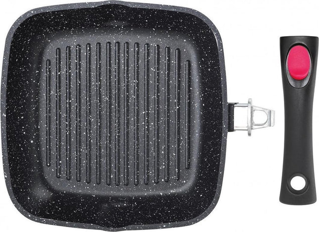 Kinghoff 1511 grillpan - 28x28 cm - marble coating - inductie