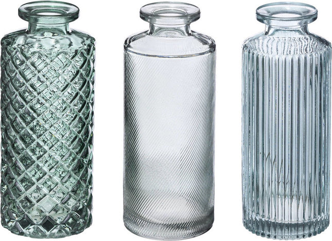 Glazen vaas SINGLE, set van 3