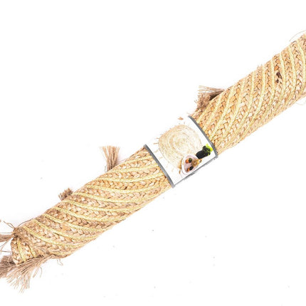 Jute Vloerkleed Naturel met Goud 80cm | Klein rond Vloerkleed | Vloerkleed Naturel/Goud met franjes