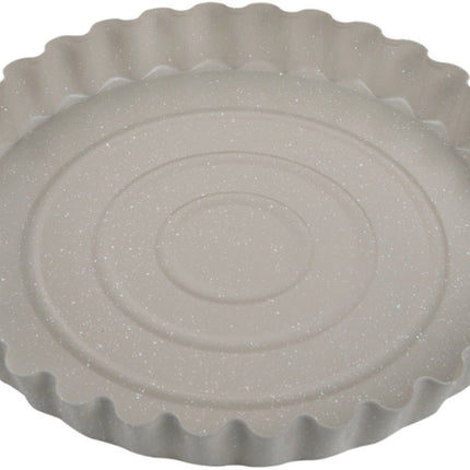 KINGHoff Taartvorm 28 cm - Marmervorm Beige - Ovenbestendig tot 220°C - Voor Taarten en Quiches - Bakvorm - Ovenvorm - Cakevorm -