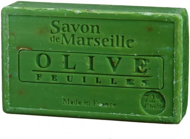 Natuurlijke Marseille Zeep Olijf met Blaadjes - 100 gram