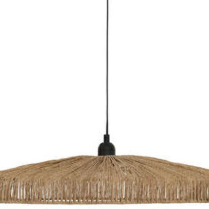 Atmosphera Hanglamp Bellamy jute - E27, niet inbegrepen - Ø58xH10cm - Bruin