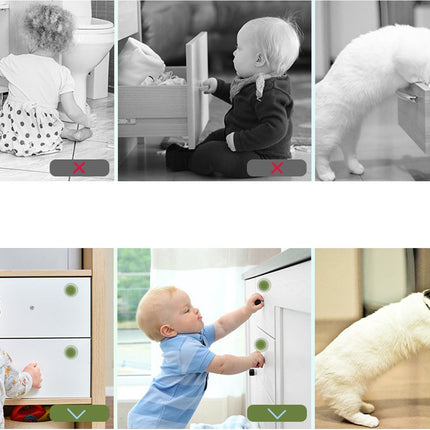 SIPO Magnetische Kastbeveiliging - Onzichtbare Blokkade Set 4-delig - Met Magneetsleutel - SBS-M4 - Ladebeveiliging - Kindersloten -