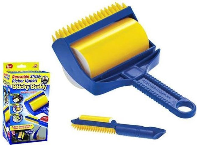Sticky Buddy - Herbruikbare Afwasbare Kledingroller + 1x gratis opvouwbare reis kledingroller - Zeer geschikt voor de haren van hond en kat