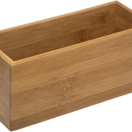 5Five - Opberg/sorteer/lade verdelers bakjes bamboe 23 x 9 x 9.5 cm - Set van 4x stuks