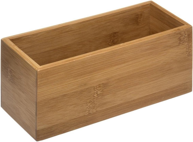 Sieraden/make-up houder/box - 23 x 9,5 cm - bamboe hout - Nagellak box - Sieraden box - Make-up box - Organizer