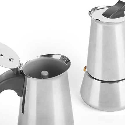 Kinvara Percolator Italiaans koffiezetapparaat - staal - zilver - 4kopjes - Koffiezetter
