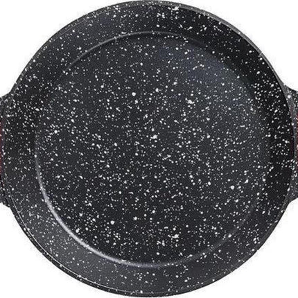 Royal Swiss - Paella pan 32 cm - Marble coating anti-aanbak - Paellapan met verwijderbare siliconen handgreep