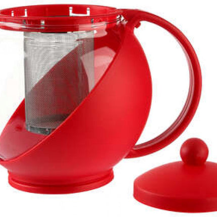 Theepot met theefilter- Voor losse thee - Ingebouwde zeef - 1.25L