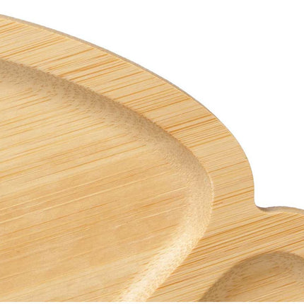 Kinvara Serveerplank 7 vakken - D30 cm - bamboe hout - kaasplankje - borrelplank - tapasplank