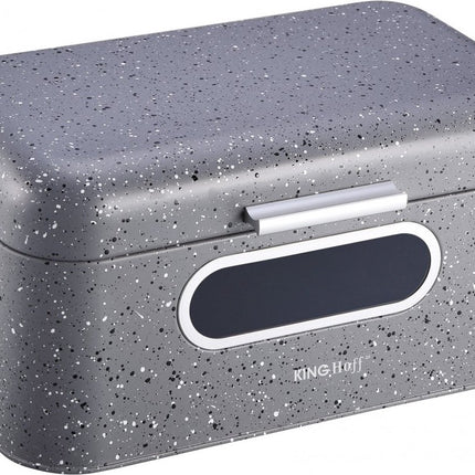 Kinghoff 1080 - broodtrommel - Grijs - rvs - 30x19,5x15,8 cm