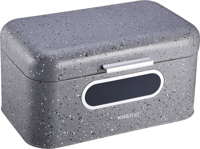 Kinghoff 1080 - broodtrommel - Grijs - rvs - 30x19,5x15,8 cm