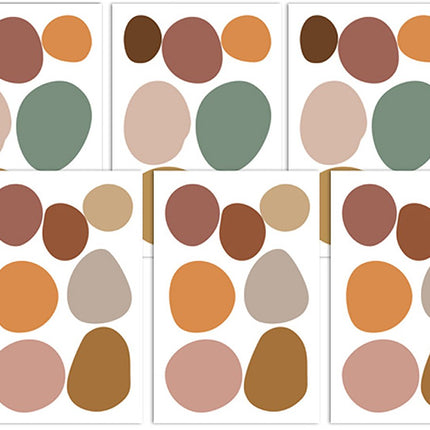 Wandsticker Stenen in Natuurstijl - Zelfklevende Muurdecoratie voor Woonkamer en Slaapkamer - Natuur Stenen Set voor Moderne Interieurs - Stippen - Muurstickers