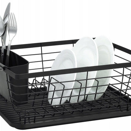 Kinghoff Keukenrek Zwart - 1355 - Vaatwasser met Bestekhouder