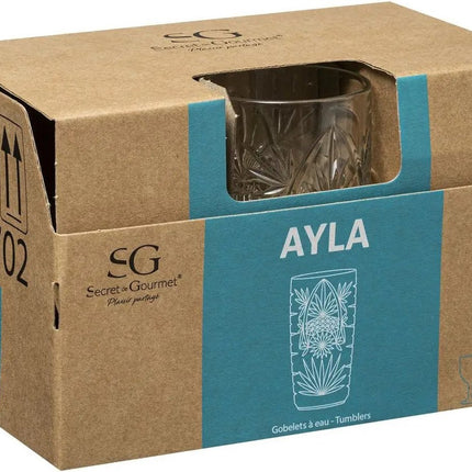 Secret de Gourmet - Set van 6x stuks longdrink glazen Ayla - 350 ml - van glas - Drinkglazen - Waterglazen