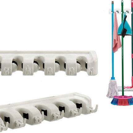Wall Support for Brooms Plastic (9 x 6 x 40 cm)