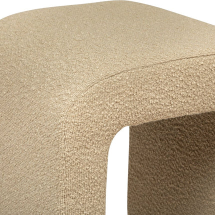 Atmosphera Sevi Poef - Bouclé - Beige