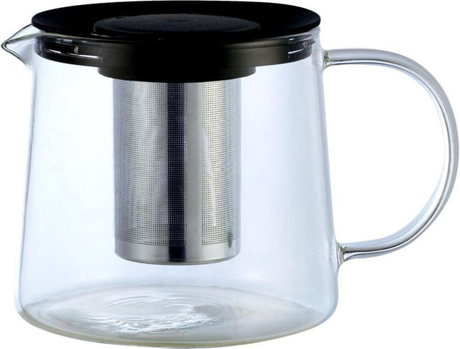 KINGHOFF Theepot met RVS filter 1,5 liter - hoogwaardig borosilicaatglas - vaatwasserbestendig