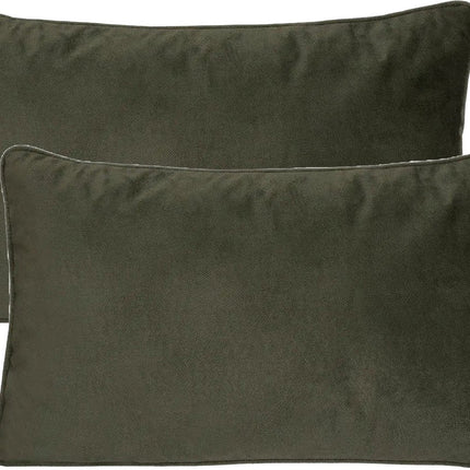Atmosphera Bank/sierkussens Sophia - 2x stuks - 30 x 50 cm - polyester met rits
