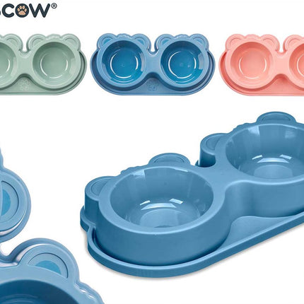 Mascow - Dubbele Voerbak - Voerbak voor Honden - Hondenvoerbak - Drinkbak Hond - Blauw