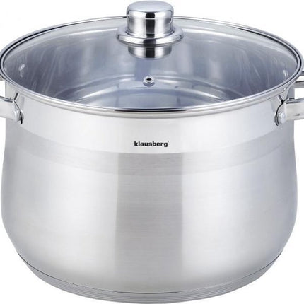 Klausberg 7165 - soeppan met deksel - 13L - Ø28 cm - RVS - inductie - alle warmtebronnen