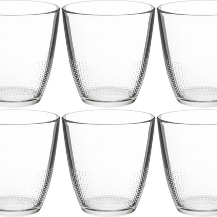 Set van 6x stuks water/sap glazen Claudi 250 ml van glas - Drinkglazen - Waterglazen