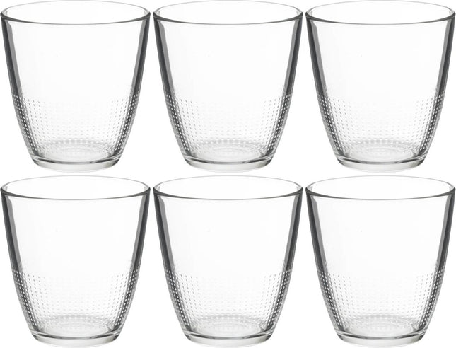 Set van 6x stuks water/sap glazen Claudi 250 ml van glas - Drinkglazen - Waterglazen
