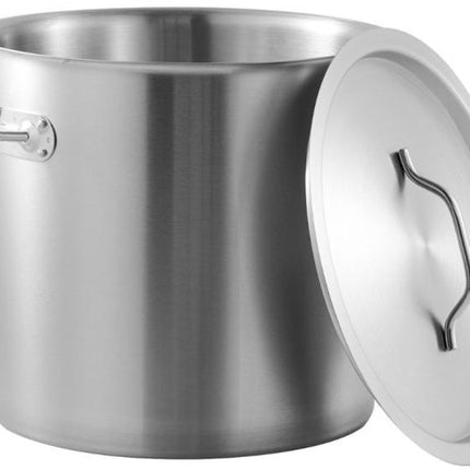 Kinghoff Kookpan 17 liter - Ø28cm - Geschikt voor alle Warmtebronnen (Incl. Inductie) - Soeppan - Stoompan - XXL - Grote pan