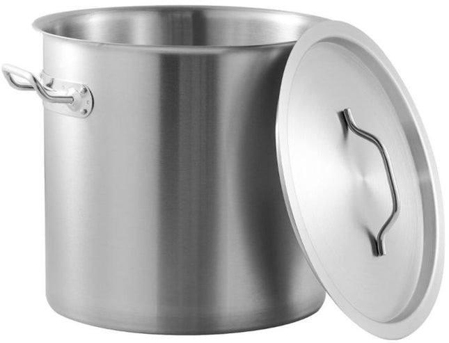 Kinghoff Kookpan 17 liter - Ø28cm - Geschikt voor alle Warmtebronnen (Incl. Inductie) - Soeppan - Stoompan - XXL - Grote pan