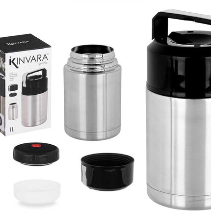Kinvara - Thermos Lunchbox 1L – Vacuüm-Geïsoleerde Voedselcontainer – RVS Soep- en Voedselbeker – Lekvrije Thermische Beker