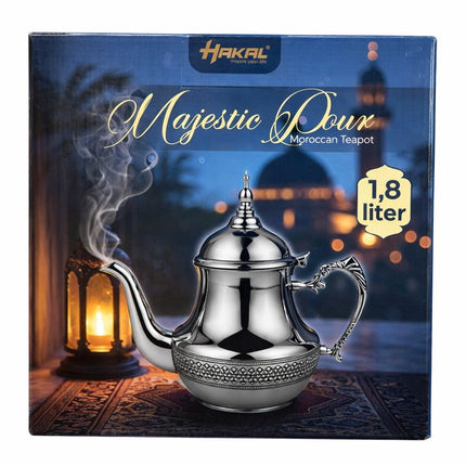 Marokkaanse Theepot RVS – Traditionele Arabische Theepot – 1.5 Liter