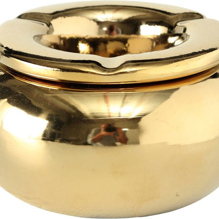 Terras asbakken - metallic goud - dia 14 cm - Buiten asbakken - Tafelaccessoires - Tuin artikelen