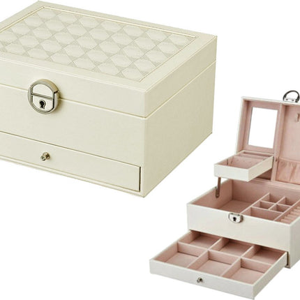 Sieraden Organizer met Spiegel - Luxe Opbergdoos