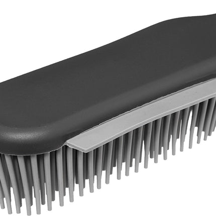 5Five Stoffer en blik Siliconen - grijs - 33 x 17,5 cm - kunststof/rubber - Schoonmaken - Speciale veger
