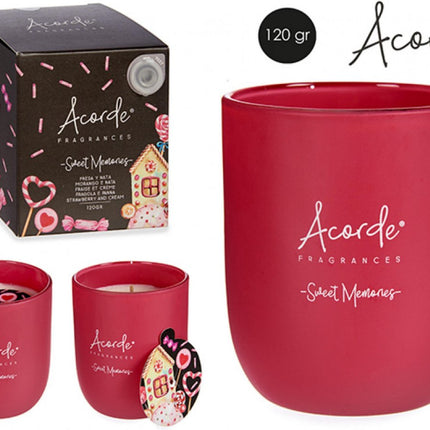 Acorde Geurkaarsen In Glas - Twee Kaarsen - Twee Geuren - Aardbei - Frisse Oceaan - Parfum - Wax Wit - Glas - 2 stuks - Sfeer Cadeau