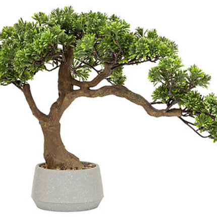 Atmosphera bonsai boom - in keramische pot - 45 cm - kunstplant - groen - Nepplanten - Sierplanten - Japanse stijl