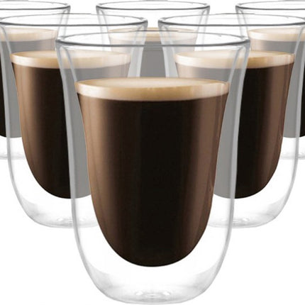 Dubbelwandige Glazen - 270 ml - Set van 6 - Koffieglazen - Theeglas - Cappuccino Glazen - Latte Macchiato Glazen