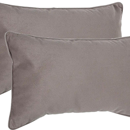 Atmosphera Bank/sierkussens Sophia - 2x stuks - 30 x 50 cm - polyester met rits