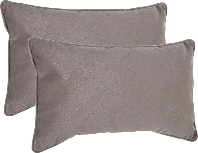 Atmosphera Bank/sierkussens Sophia - 2x stuks - 30 x 50 cm - polyester met rits