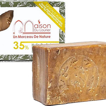 Zeep met 35% laurierbesolie, Aleppo, Maison du Laurier, vegan, 200 gram