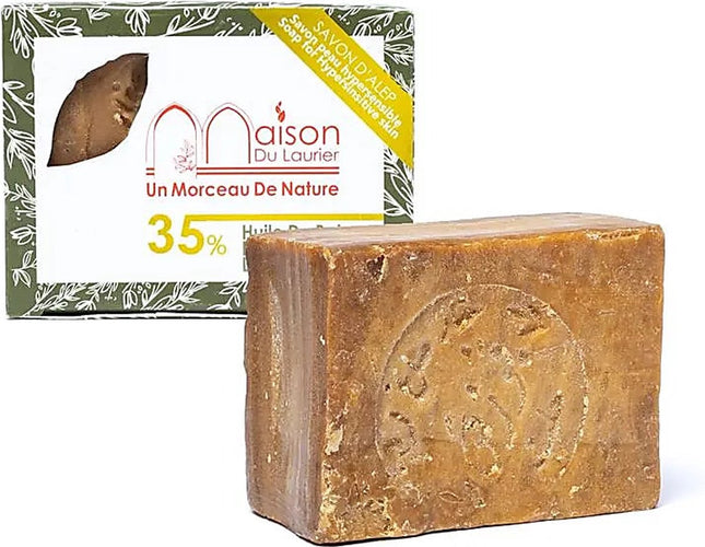 Zeep met 35% laurierbesolie, Aleppo, Maison du Laurier, vegan, 200 gram