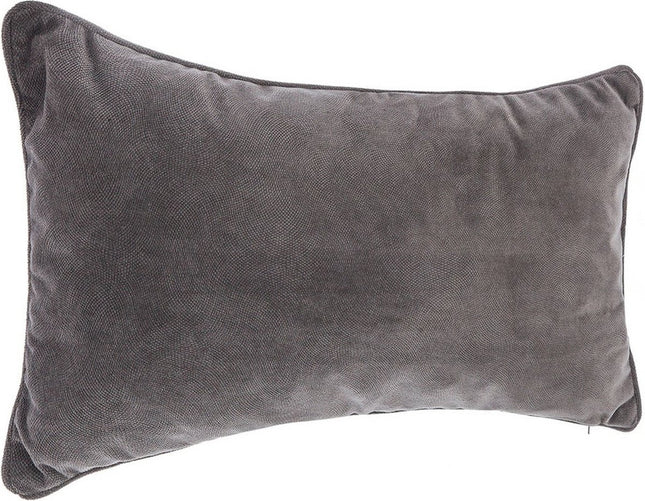 Atmosphera Bank/sierkussens huiskamer Sophia - 30 x 50 cm - Donkergrijs - polyester - met rits