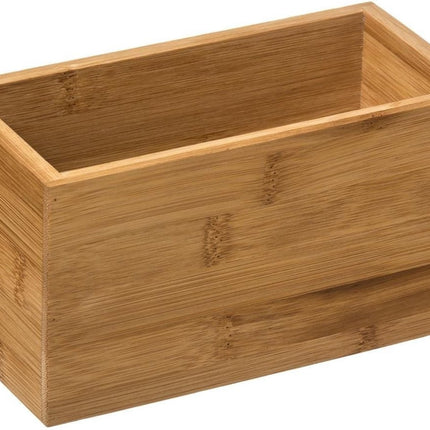 5Five Opberg/sorteer/lade verdelers bakjes - 4x stuks - bamboe hout - 18 x 9 x 9.5 cm