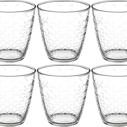 Secret de Gourmet waterglazen Rome -set 6x - 250 ml - deco glas - drinkglazen - deco glas