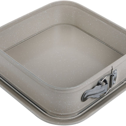 KINGHoff KH-1977 Vierkante Bakvorm met Losse Rand 27,5x27,5x8 cm - Vorm voor Cheesecake, Tiramisu en Taarten - Antiaanbaklaag - Ovenbestendig tot 220°C - Bakvorm - Cakevorm - Taartvorm