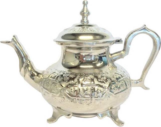 Traditionele Marokkaanse berrad Theepot 900ML met Poten - handgemaakte